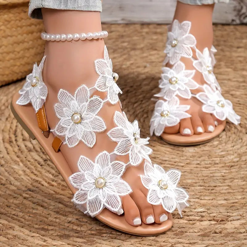 Sandali estivi con suola ammortizzata memory gel - flower