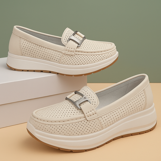 Mocassino ortopedico con suola freshGel interno in velluto traspirante - Lady