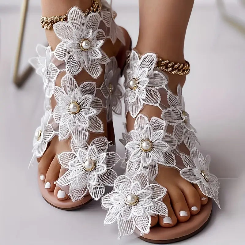 Sandali estivi con suola ammortizzata memory gel - flower